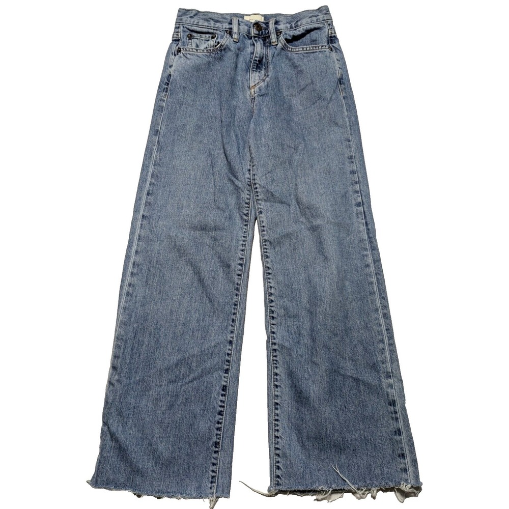 SIMON MILLER Women 24 Cotton Raw Hem Denim Blue Jeans Made In‎ USA